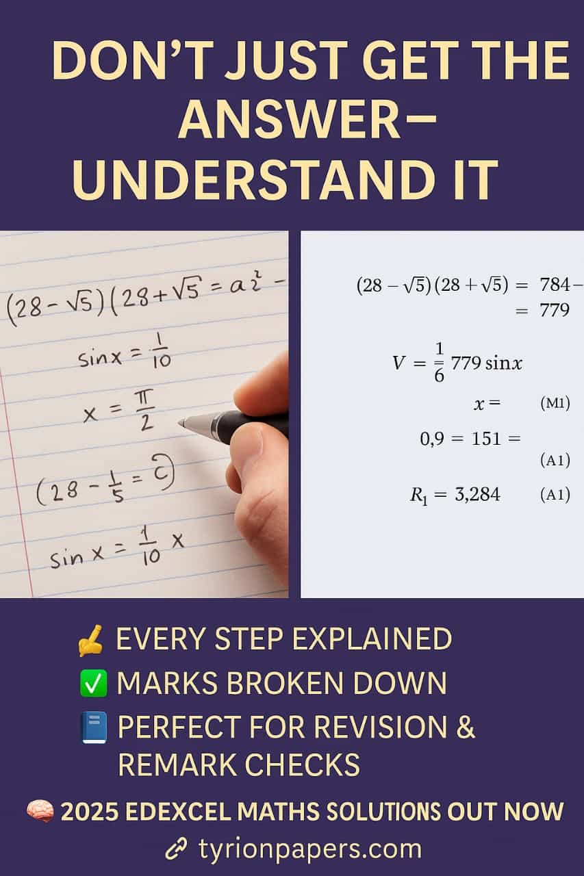 Students accessing Edexcel Maths 2025 past papers and worked solutions online to review their marks, prepare for mocks, and estimate final grades.