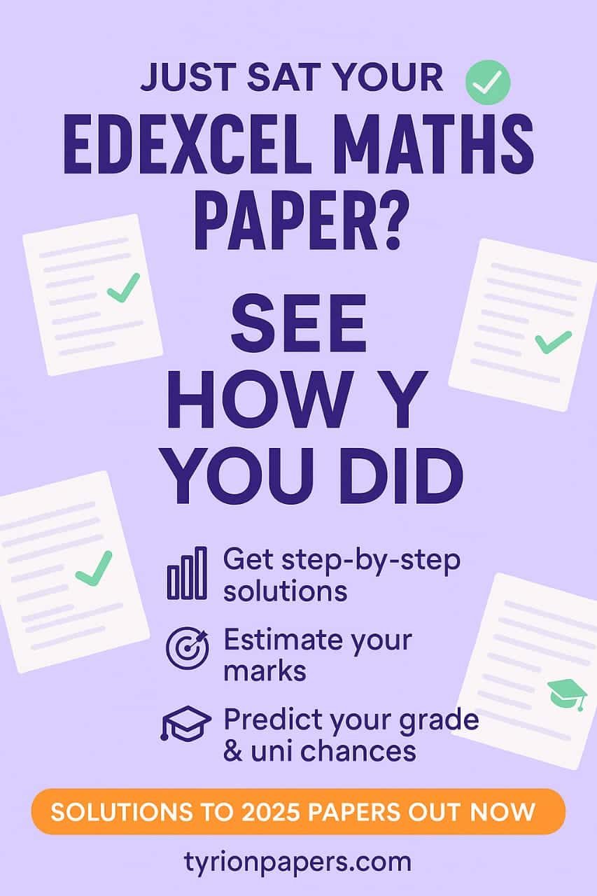 Download Edexcel Maths 2025 A-Level, GCSE, and AS papers with step-by-step worked solutions to check marks and predict exam grades.
