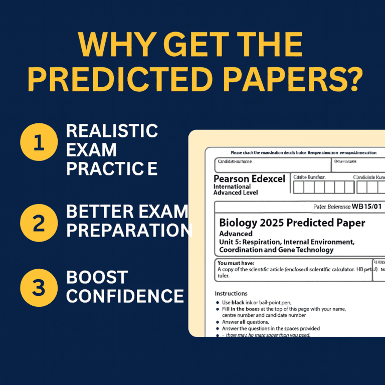 why you should get edexcel ial predicted papers
