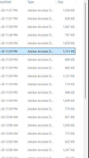 Left: a file explorer listing many PDF math exam files with status icons; one file ('2606 WMA12_01 IAL Pure Mathematics P2 June 2026') highlighted, and a PDF preview of a Pearson Edexcel exam paper on the right.