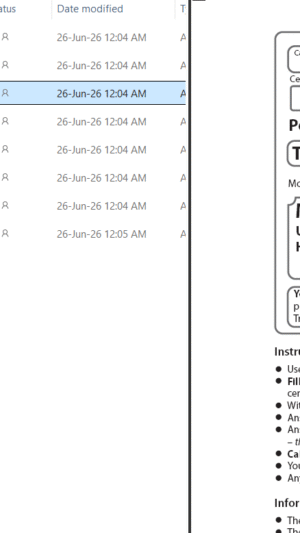 Left: a list of International GCSE Mathematics A 4WM1 exam papers with PDF icons and status indicators (ready/available). Right: Edexcel GCSE exam paper cover showing candidate details fields, title 'Pearson Edexcel International GCSE (9-1) Mathematics A (Modular) Unit 1H Higher Tier' and date Thursday 14 May 2026.