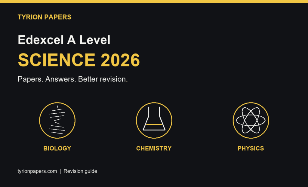 Edexcel A Level Biology, Chemistry and Physics 2026 papers revision guide