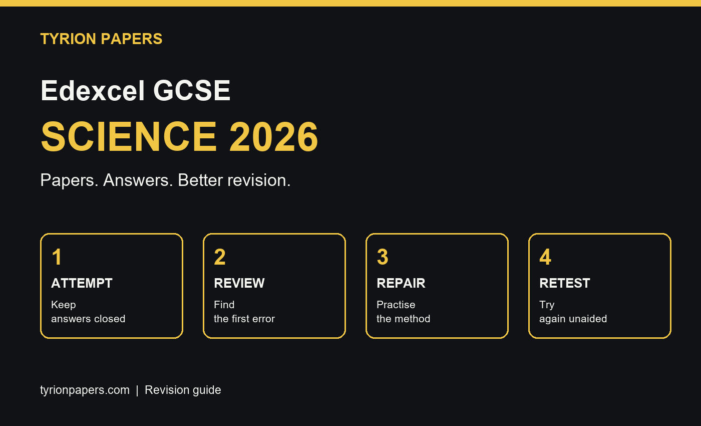 Edexcel GCSE revision routine: attempt, review, repair and retest