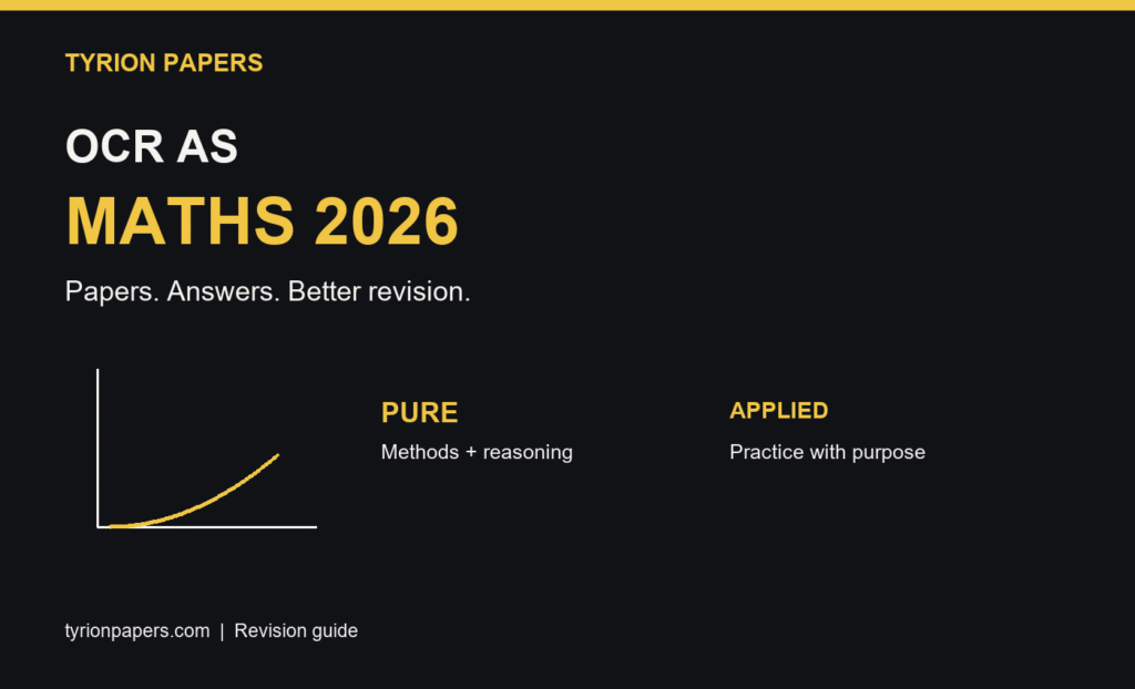 Download OCR AS Maths 2026 Papers and Worked Answers revision guide