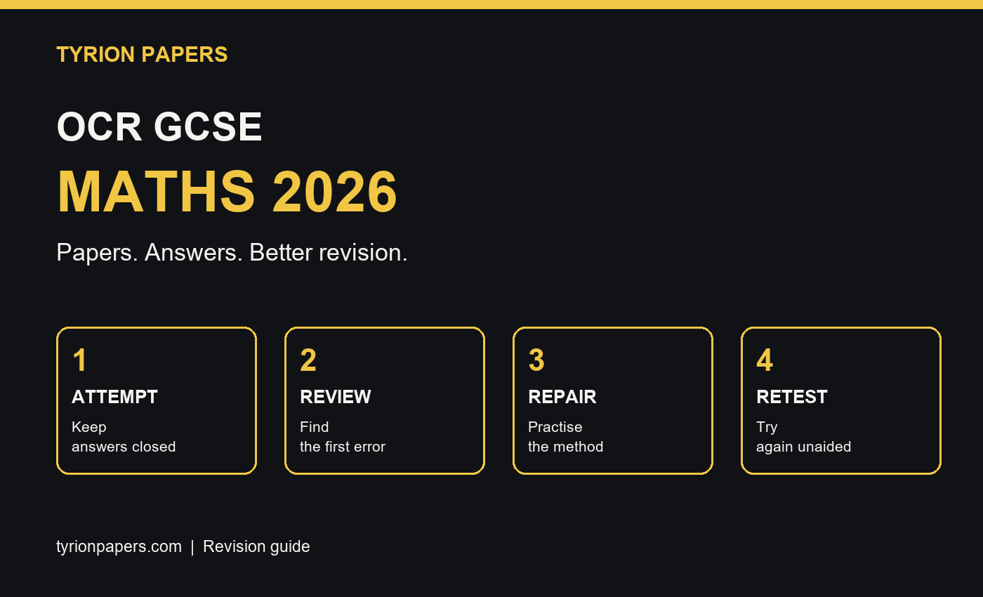 OCR GCSE revision routine: attempt, review, repair and retest